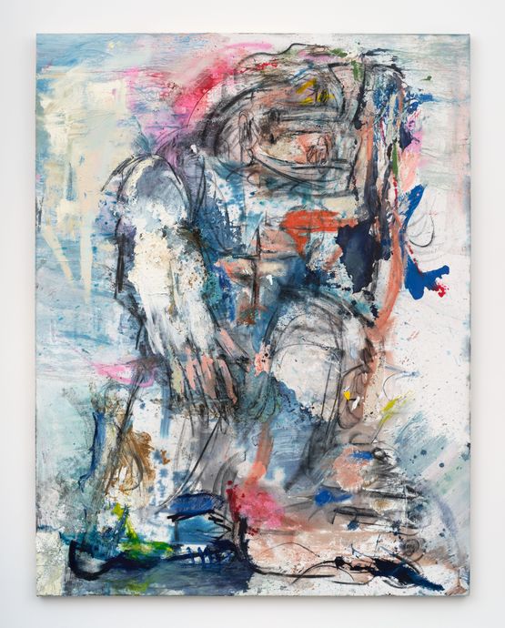 Immortal XXX blue and white by Daniel Crews-Chubb contemporary artwork Painting