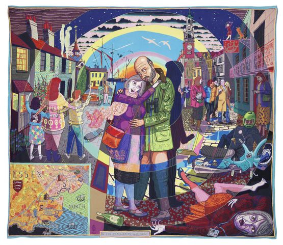 In Its Familiarity Golden by Grayson Perry contemporary artwork Textile