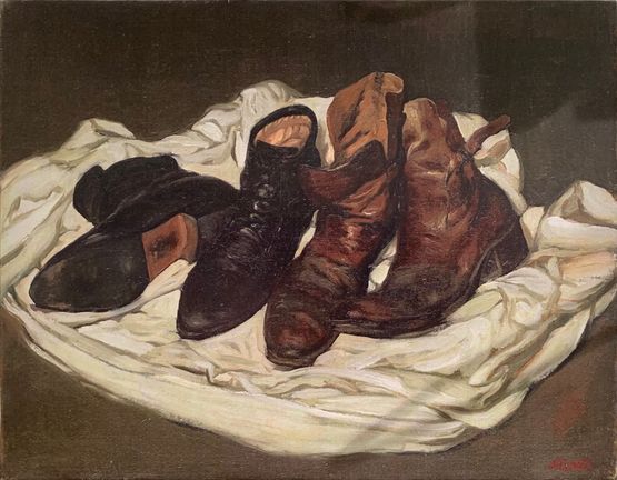 Leather Shoes and Boots by Chen Danqing contemporary artwork Painting