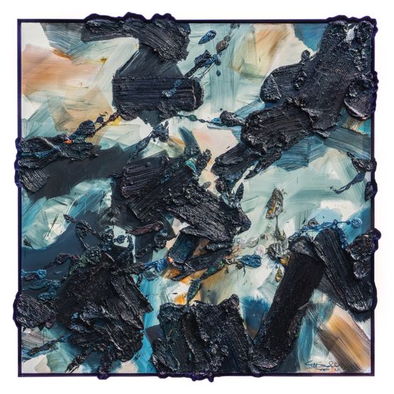 Siluet Bertekstur by Erizal As contemporary artwork Painting