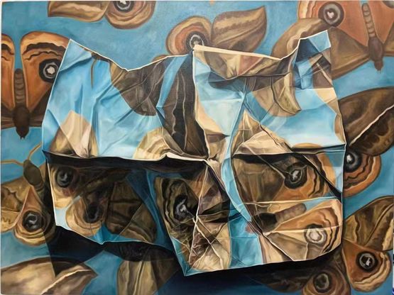 Unfolded Paper Boat by Ayka Go contemporary artwork Painting