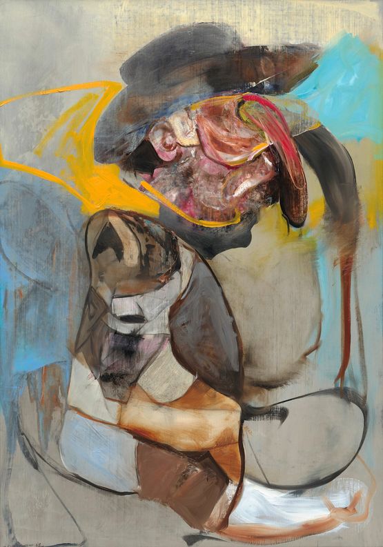 Gauguin with Cowboy Hat by Adrian Ghenie contemporary artwork Painting