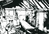 Teds Cabin  Interior 2 by Heribert Ottersbach contemporary artwork painting works on paper