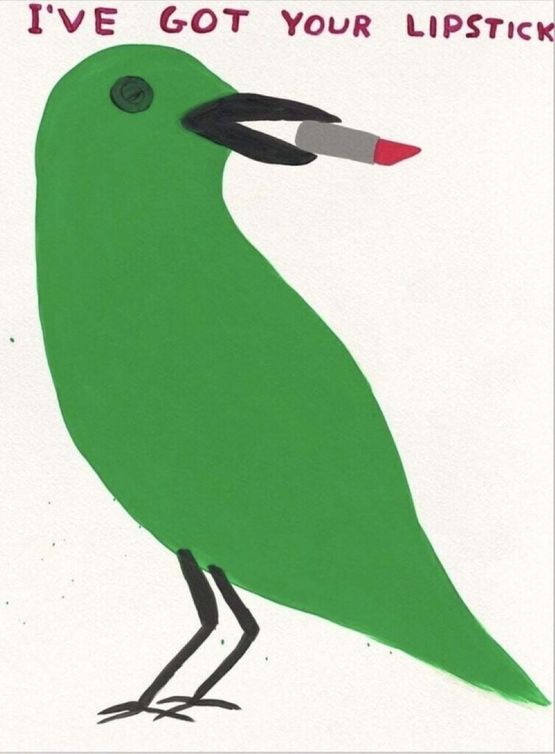 Ive Got Your Lipstick by David Shrigley contemporary artwork Print