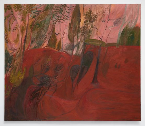 The Red Hills by Soumya Netrabile contemporary artwork Painting