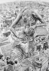 Loitering on Central Tokyo by Kumazawa Mikiko contemporary artwork drawing