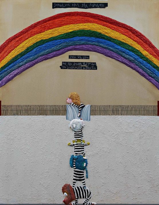 Rainbow Is Illusion by Woo Kukwon contemporary artwork Painting