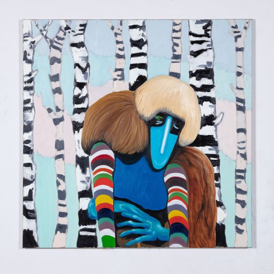 Odd Couple-Loving Couple 2 by Djordje Ozbolt contemporary artwork Painting