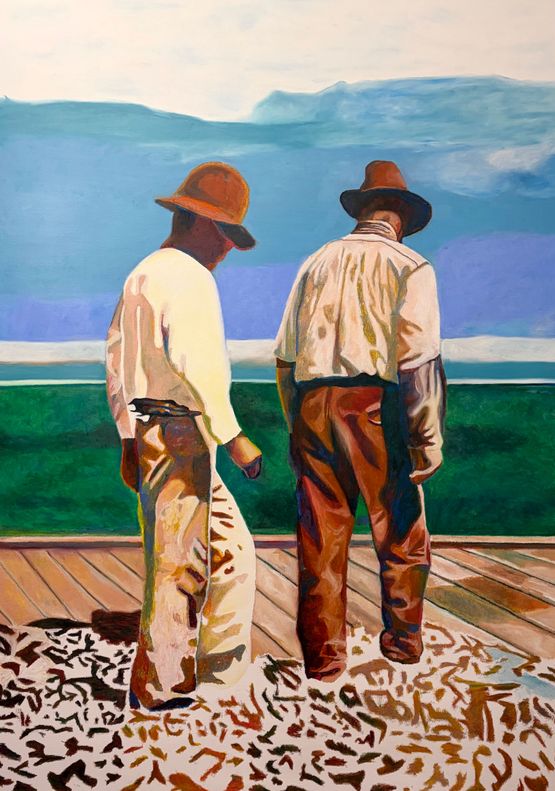 Manongs of Louisiana 020 by Dominic Mangila contemporary artwork Painting