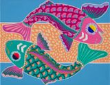 A-UN Carp col.4 15 by Kohei Kyomori contemporary artwork mixed media painting