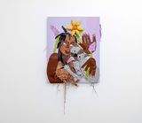 I LOVE MY DOG FOREVER AND EVER by Anya Paintsil contemporary artwork textile