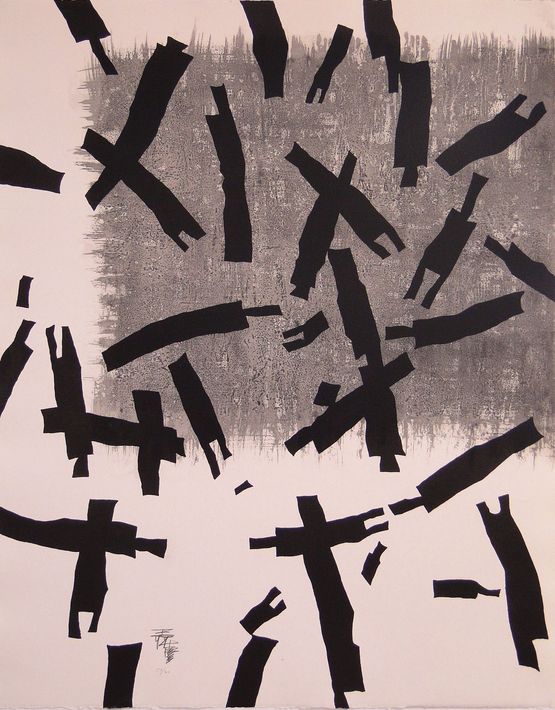 Searching by Wang Huaiqing contemporary artwork Print