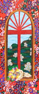 Red Window by Cooper contemporary artwork painting
