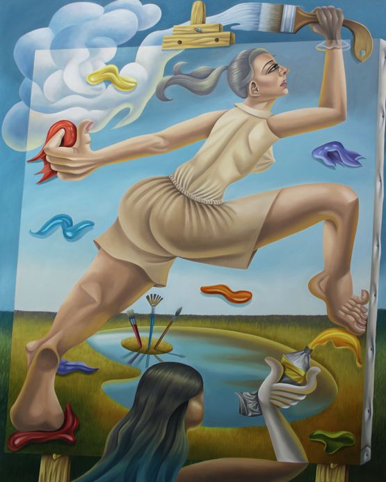 The Climb Within by Jade Ching-Yuk Ng contemporary artwork Painting