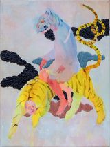Tiger Rider by Jia Sung contemporary artwork painting textile