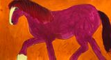 Pink Horse by Walasse Ting contemporary artwork painting