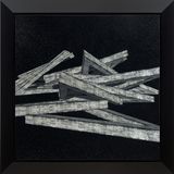 Generative Angles Painting  Black and White 11 by Bernar Venet contemporary artwork painting print