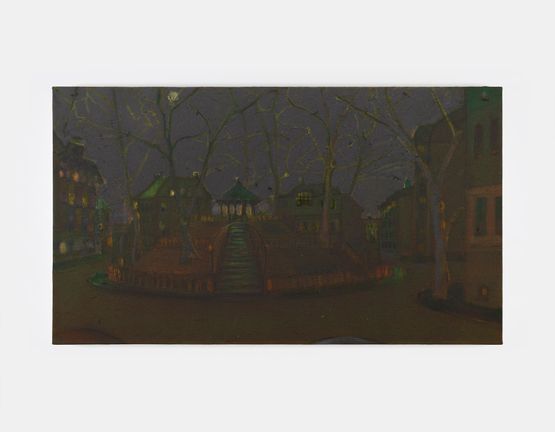 Bandstand Night by Merlin James contemporary artwork Painting