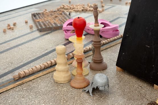 Components from Turns in Arabba by Hany Armanious contemporary artwork Installation