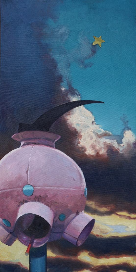 Draping Stars and Wearing Moon by Yuxiao Ran contemporary artwork Painting