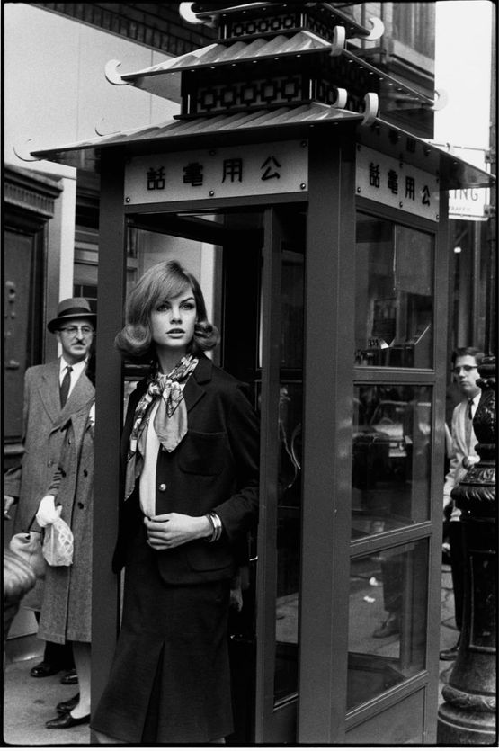 Jean Shrimpton New York Chinese Telephone Box by David Bailey contemporary artwork Photography
