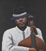 Charles Mingus by Sam Nhlengethwa contemporary artwork mixed media