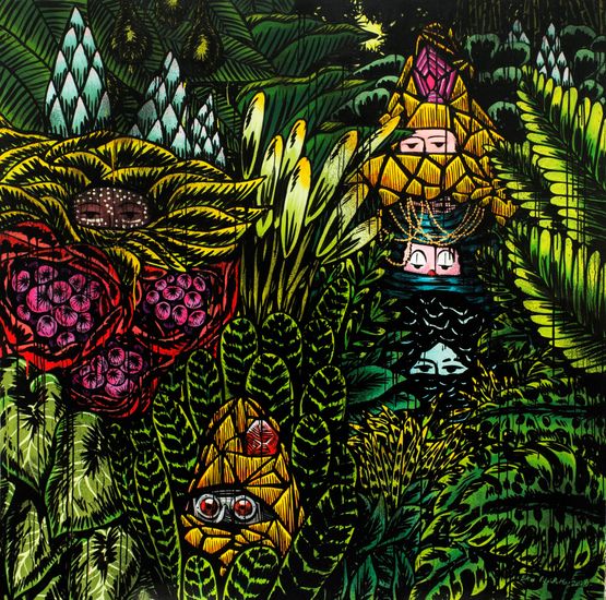 Unity in Hiding 1 by Eko Nugroho contemporary artwork Painting