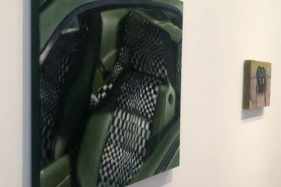 Issy Woods Textured Paintings Evoke Uncanny Aesthetics at Michael Werner