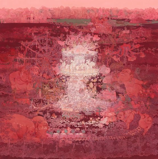 Next Stop Peach Blossom Spring  by Bian Kai contemporary artwork Painting