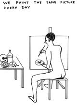 Untitled We Paint the Same Picture Every Day by David Shrigley contemporary artwork drawing works on paper