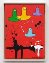 Akairo no nakade by Sadamasa Motonaga contemporary artwork painting