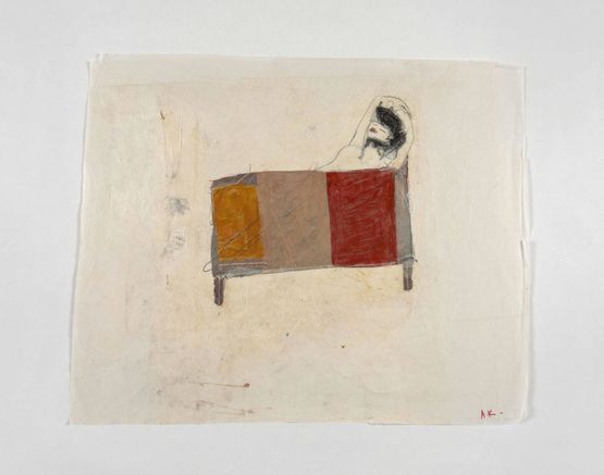 Frau im Bett by Azade Koker contemporary artwork Painting