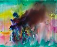 SWIRL smoke with induced rotation  loing by Rebekka Steiger contemporary artwork Painting