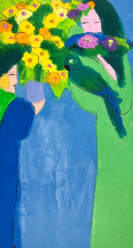 A Beautiful Moment by Walasse Ting contemporary artwork Painting