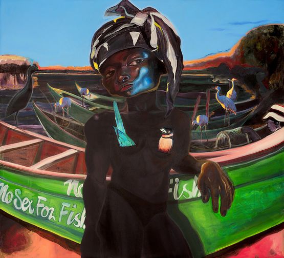 Fish sellers by Ndidi Emefiele contemporary artwork Painting