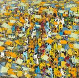 Market Scene HSE 20123 by Professor Ablade Glover contemporary artwork painting
