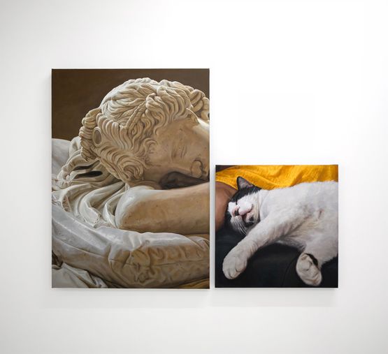 Sleeping Hermaphroditus by Abdul Abdullah contemporary artwork Painting