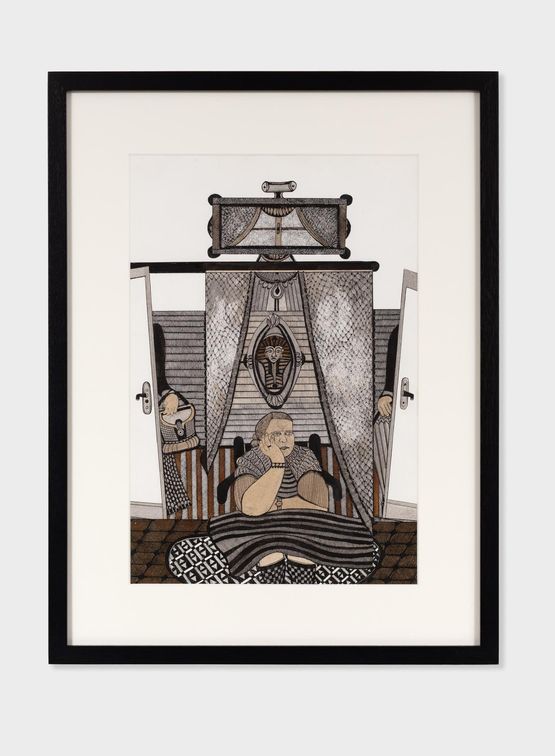 Frau Meier traumt von Agypten by Elisabeth Schrader contemporary artwork Works on Paper