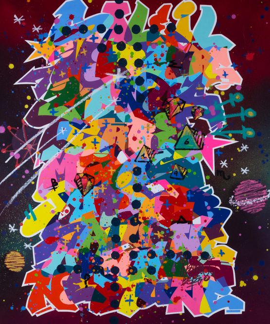 LES PIED SUR-TERRE FEET ON THE GROUND by Cyril Kongo contemporary artwork Painting