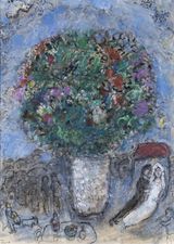 Mariage au grand bouquet by Marc Chagall contemporary artwork painting