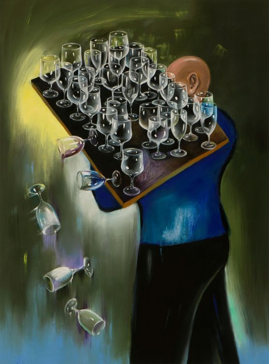 Glasses Crisis  by Yan Xinyue contemporary artwork Painting