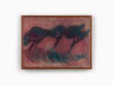 Summer Trees red green by Nuria Maria contemporary artwork mixed media