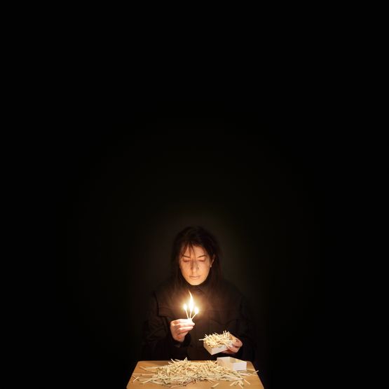 Portrait with Matches by Marina Abramovic contemporary artwork Print