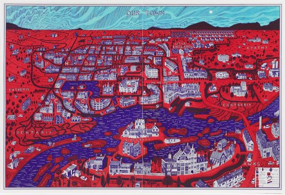 Our Town by Grayson Perry contemporary artwork Print