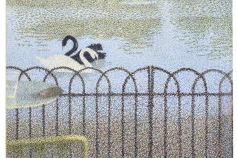 Contemporary art exhibition Tarka Kings Mornings at the Lido at Offer Waterman London United Kingdom