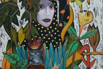 Contemporary art exhibition Rodel Tapaya Animals Moved by Music at Ames Yavuz Sydney Australia