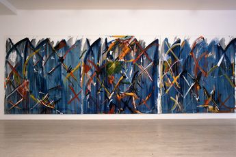 Contemporary art exhibition Allen Maddox Judy Millar Dale Frank and Michael Smither The Big Picture at Gow Langsford Gallery Auckland City New Zealand