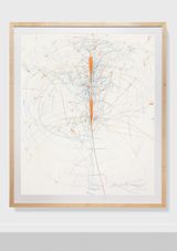 Blau im Zwischenzustand by Rebecca Horn contemporary artwork drawing painting works on paper
