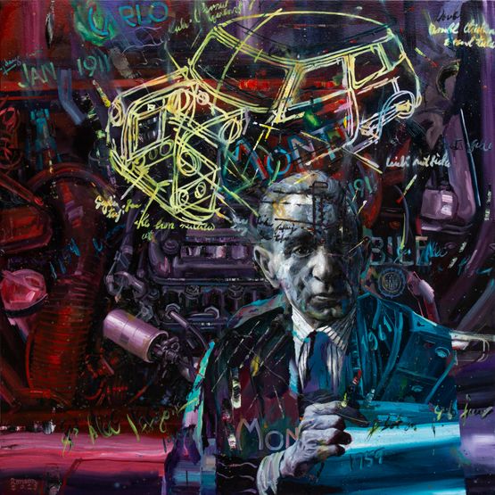 The Mini Founder by Ronson Culibrina contemporary artwork Painting