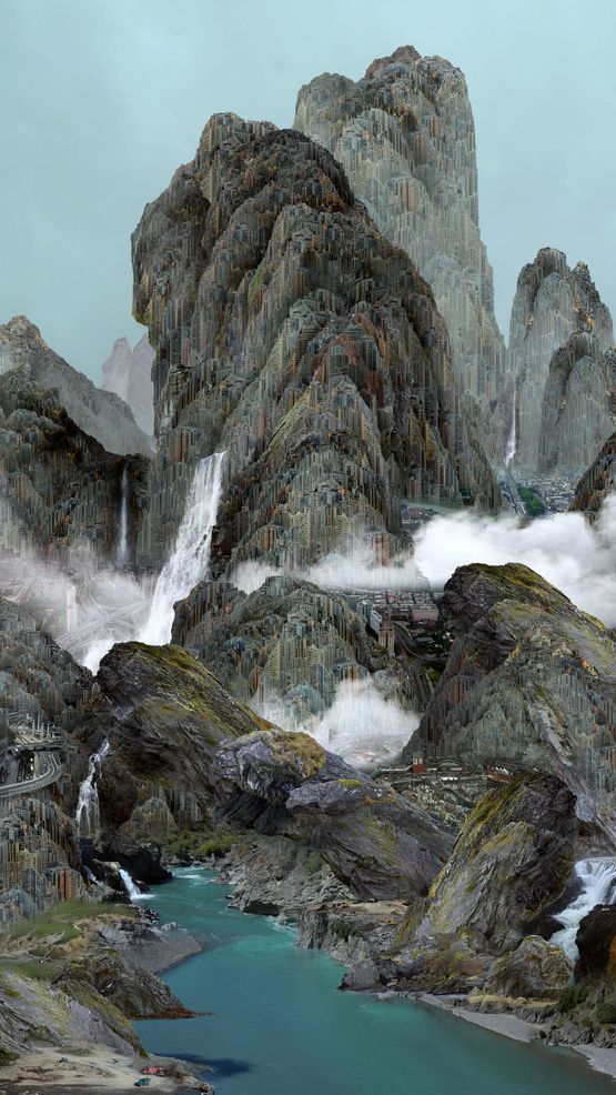 The Lakes 27 by Yang Yongliang contemporary artwork Moving Image